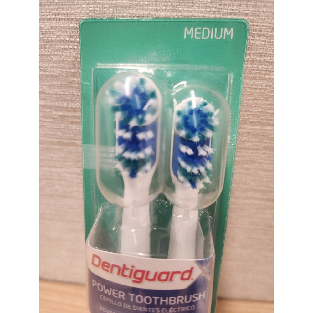 Dentiguard Power Toothbrush Medium New Sealed With 2 Heads New Old Stock - Picture 2 of 9